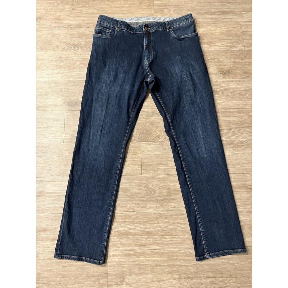 Peter Millar Men’s Slim Straight Mid-Rise Dark Wash Stretch Denim Jeans 38 0077